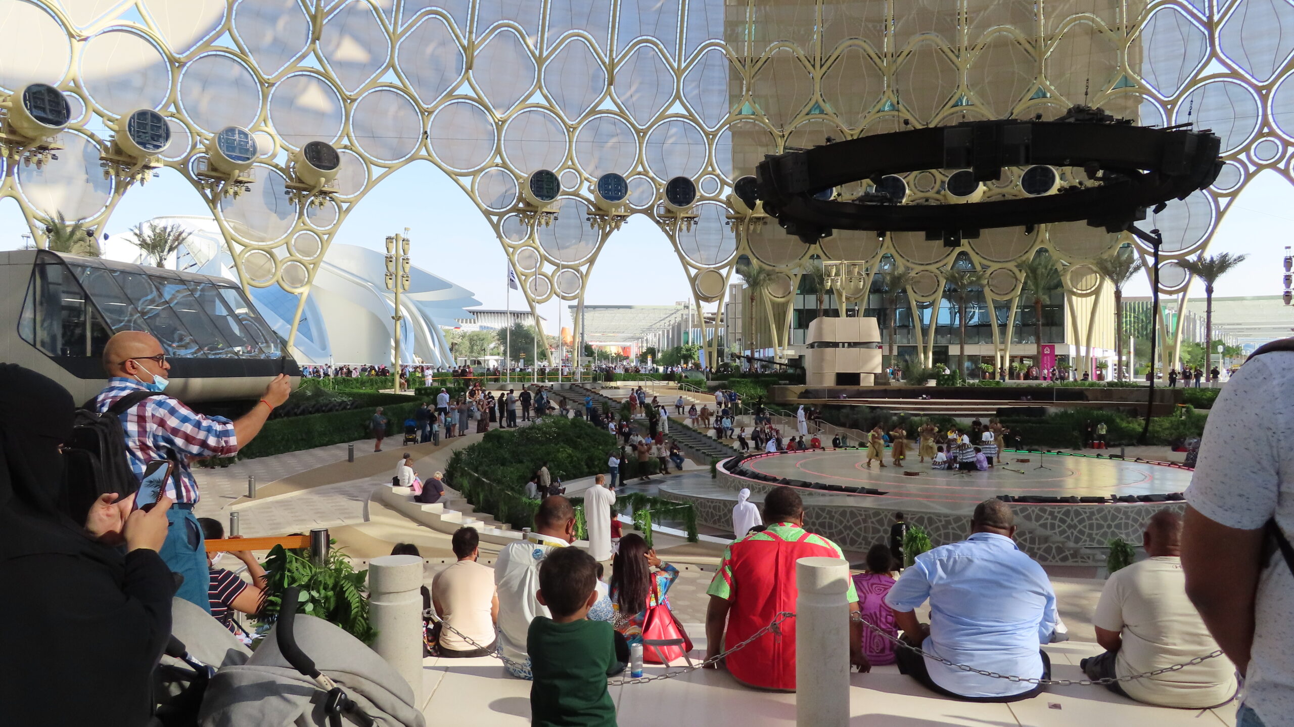 Купол Al Wasl Plaza на территории Expo, декабрь 2021 года